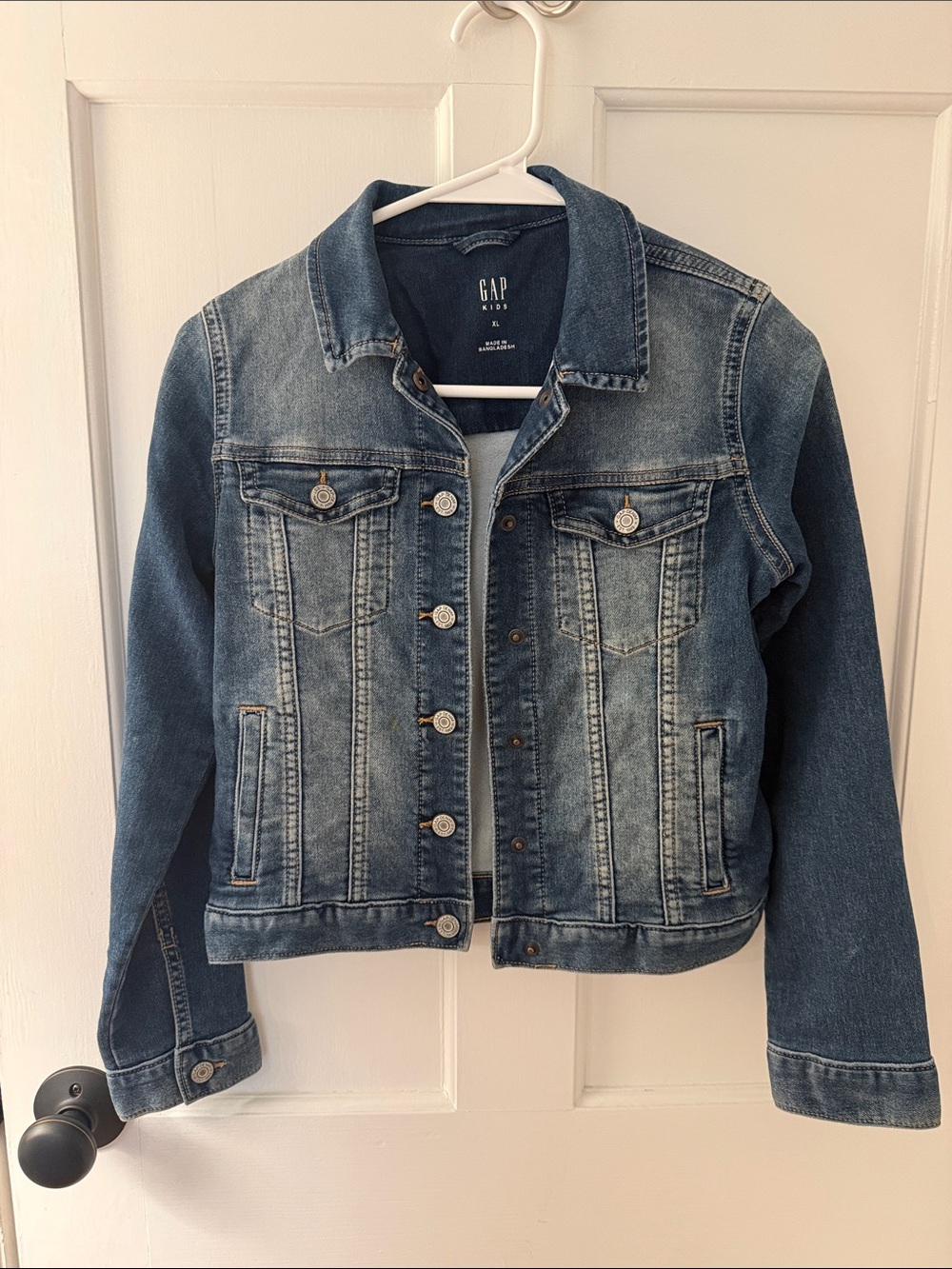 GAP Blue Washed Denim Trucker Jacket